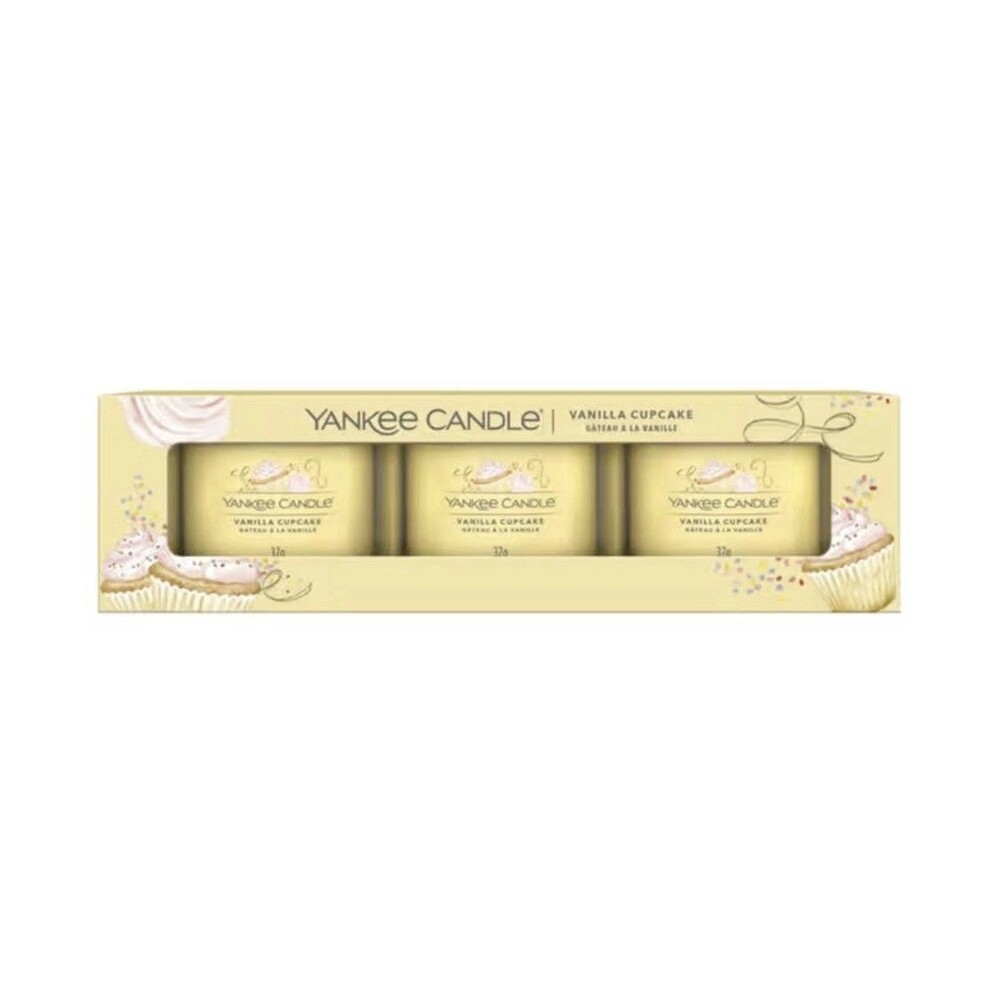 Yankee Candle Three Each 1.3oz - Vanilla Cupcake Mini Candle Gift Set